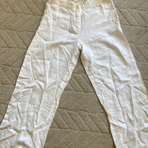 Chelsea & Violet Cream Linen Pants